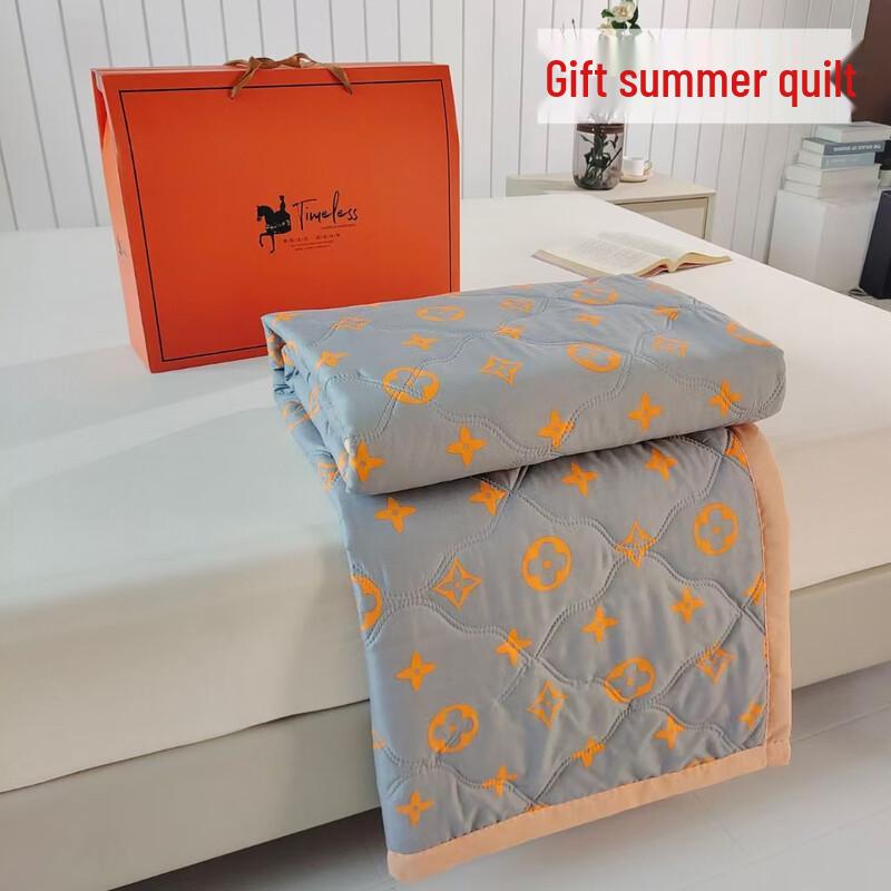 

Washed Cotton Summer Cooling Quilt Gift Set 100 x 150 cm