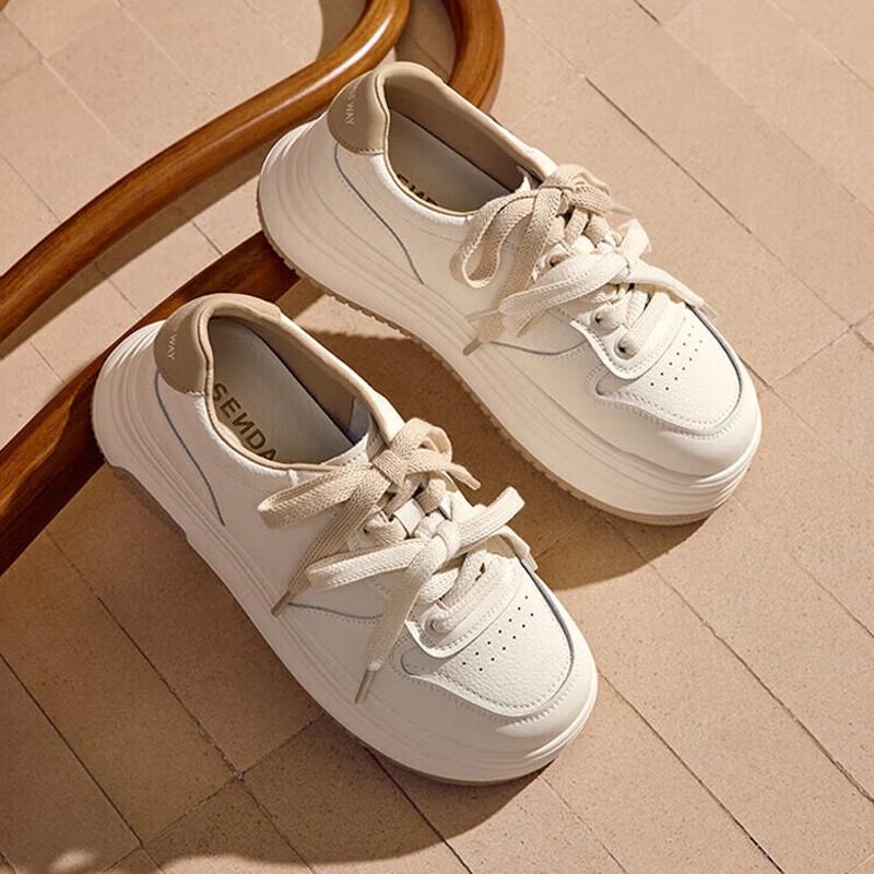 SENDA Women s Fashion Platform Casual Sneakers 38