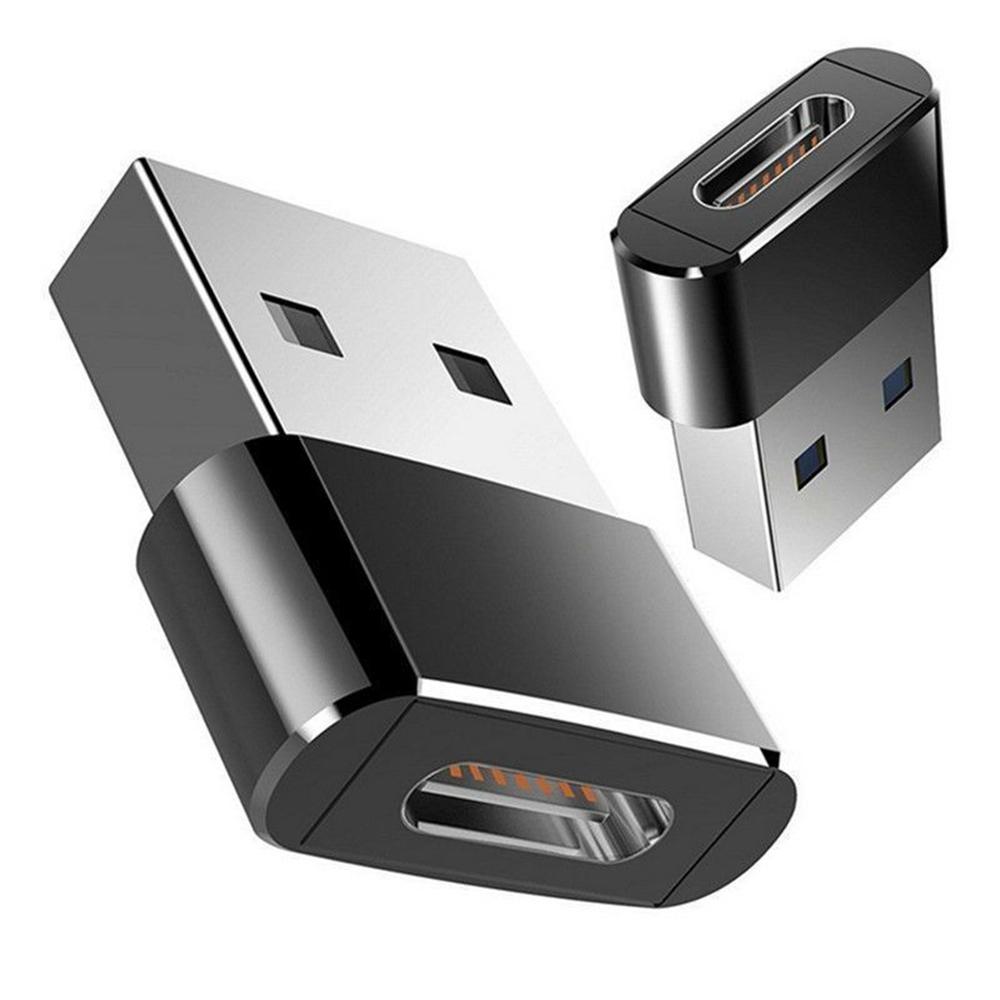 Charge Adapter Plug USB C 3.1 Type C Female to USB 2.0 Type A Male Port Laptop Mobile Phone Adapter Converter 2PCS 3