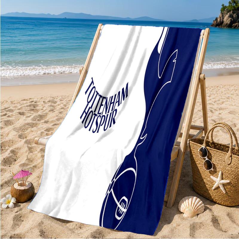 Tottenham Crest Design Beach Towel Microfiber Beach Towel, Lightweight and Quick-Dry, for Summer Travel, Swimming Pool Fan Birthday Gift