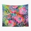 Country Style Abstract Floral Tapestry Spring Flower Tapestry Colorful Scenery Wall Hanging for House Bedroom Living Room Decor