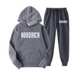 Mens Hooded Tracksuit Set Long Sleeve Sweatshirt Pants Casual Sportswear