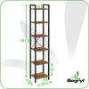 Estante Marrom Escuro Para Livros Estreita Loft Vr37 40X30X187,5 Begryf