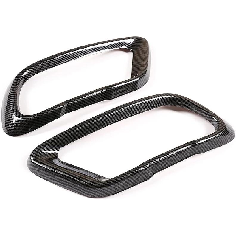 LLKUANG Stainless Car Tail Muffler Exhaust Pipe Output Cover for BMW X5 G05 X6 G06 X7 G07 2019-2024(Suitable For M Sports Version) (Carbon fiber
