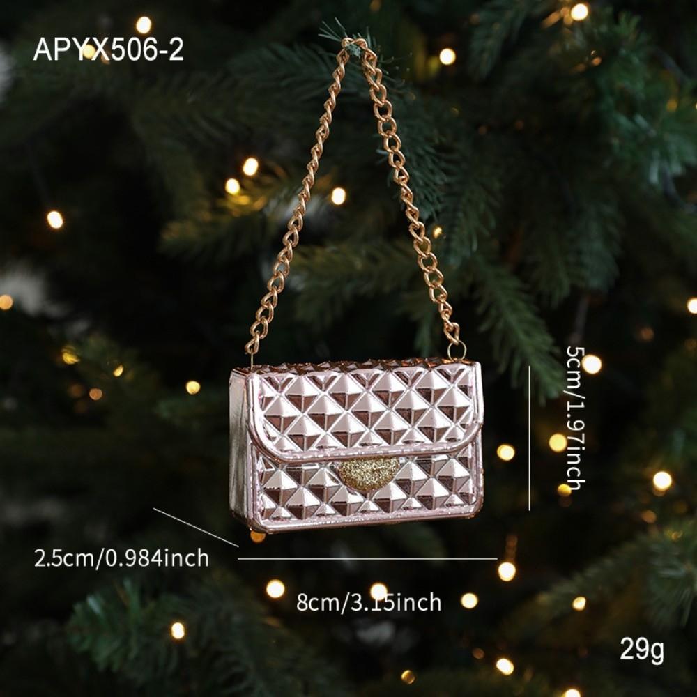 Snowflake Christmas Tree Ornament PVC 3D Pink Pendant DIY Lollipop Ornaments Holiday Decor