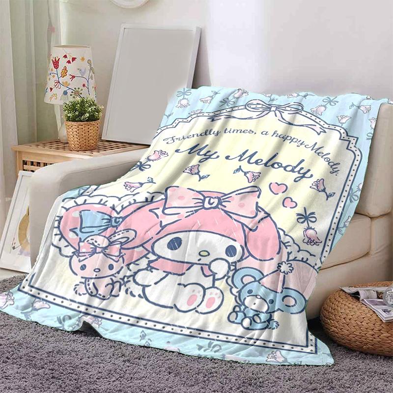 1pc Delightful Adventure My Melody Theme Blanket, Soft Throw for Home Decor, Perfect Gift for Family and Friend, Suitable for All Seasons, Ideal for C