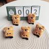 Cute Persimmon Bear Doll Plush Pendant Cute Little Bear Decorative Bag Keychain Hanging Decoration Trendy Doll