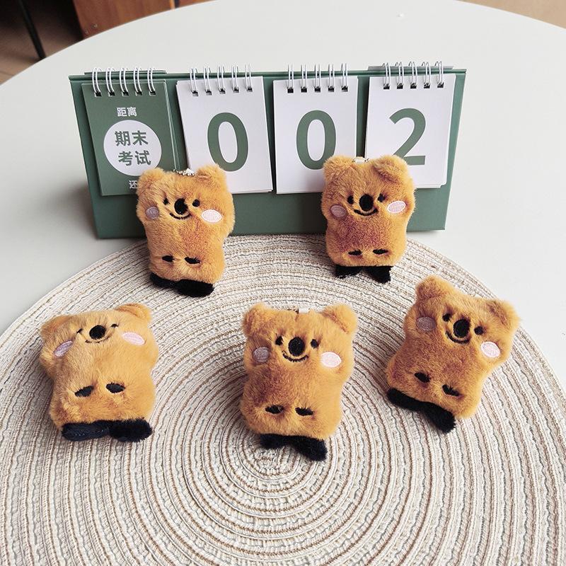 Cute Persimmon Bear Doll Plush Pendant Cute Little Bear Decorative Bag Keychain Hanging Decoration Trendy Doll