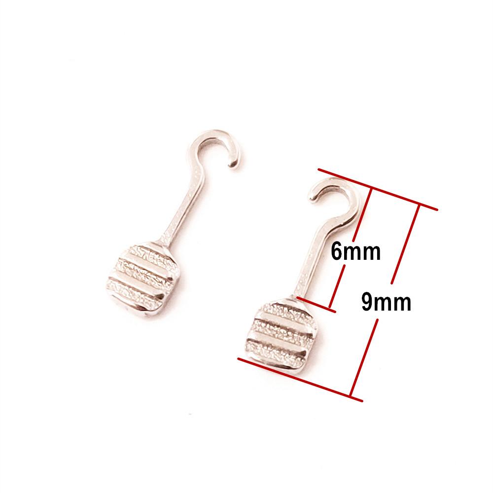 Dental Kieferorthopädische Schiebe Crimpbaren Haken Crimpen Haken Mesh Basis Bondable Monoblock Rechts/Links Zahnarzt Zubehör Material
