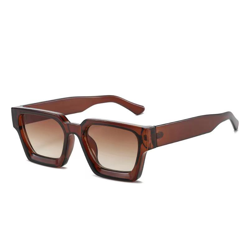 2025 European and American Thick Frame Sunglasses Trendy Square Frame Eyeglasses Stylish Cross-border Oversized Aviator Glasses