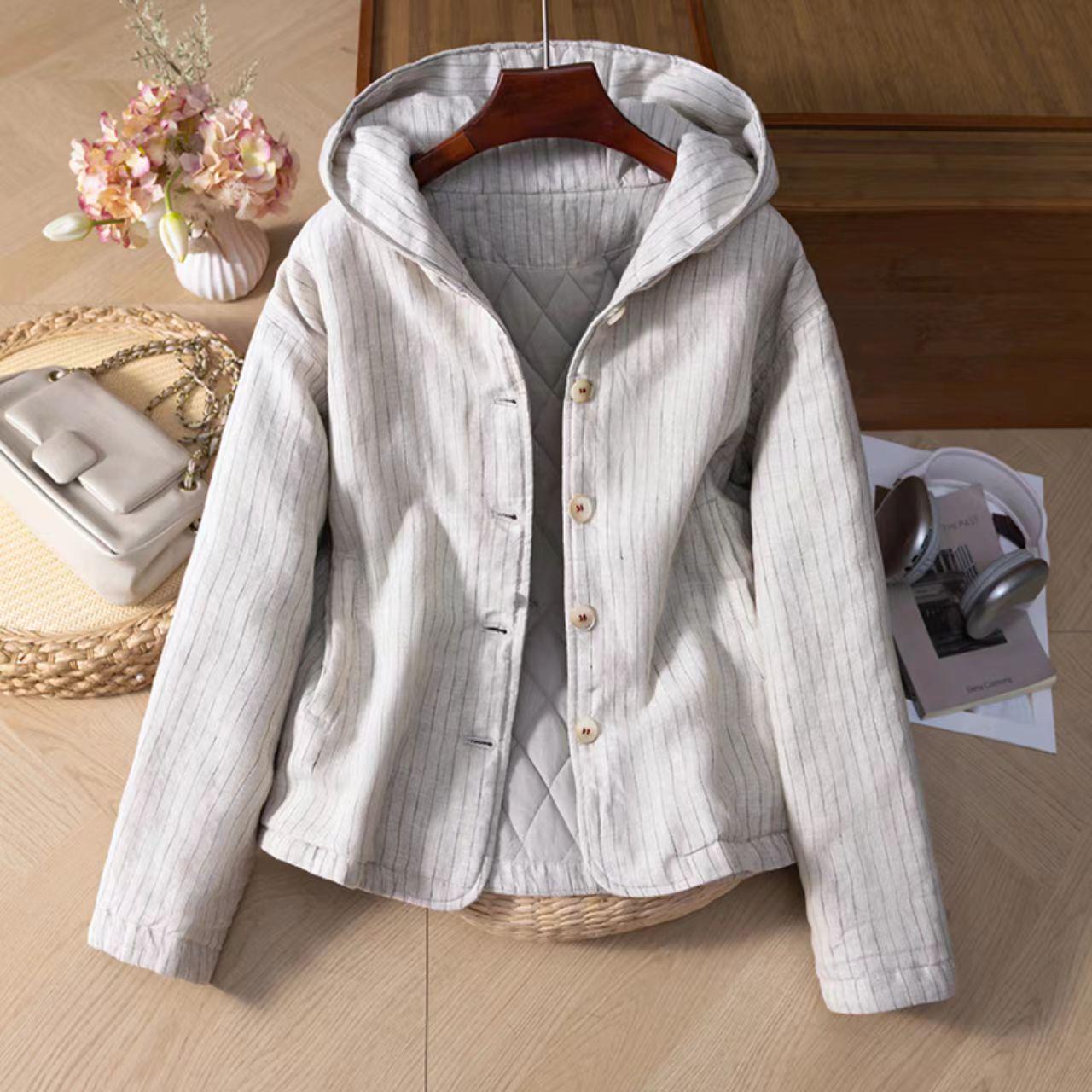 Winter 2025 Women s Thick Hooded Cotton Jacket - Simple, Loose, Padded Outerwear S