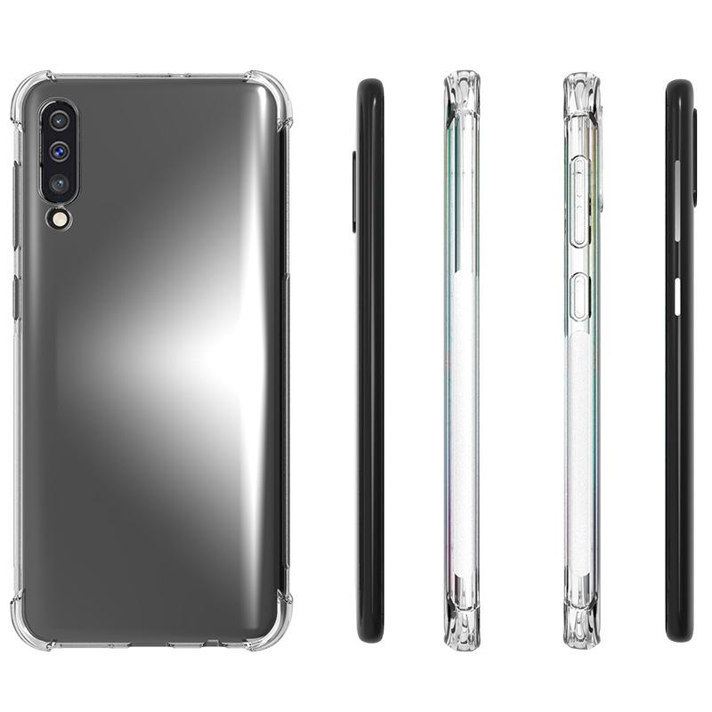 Plain For Samsung A50 Thick Shockproof Clear Silicone Phone Case for Samsung A50 Transparent Cover