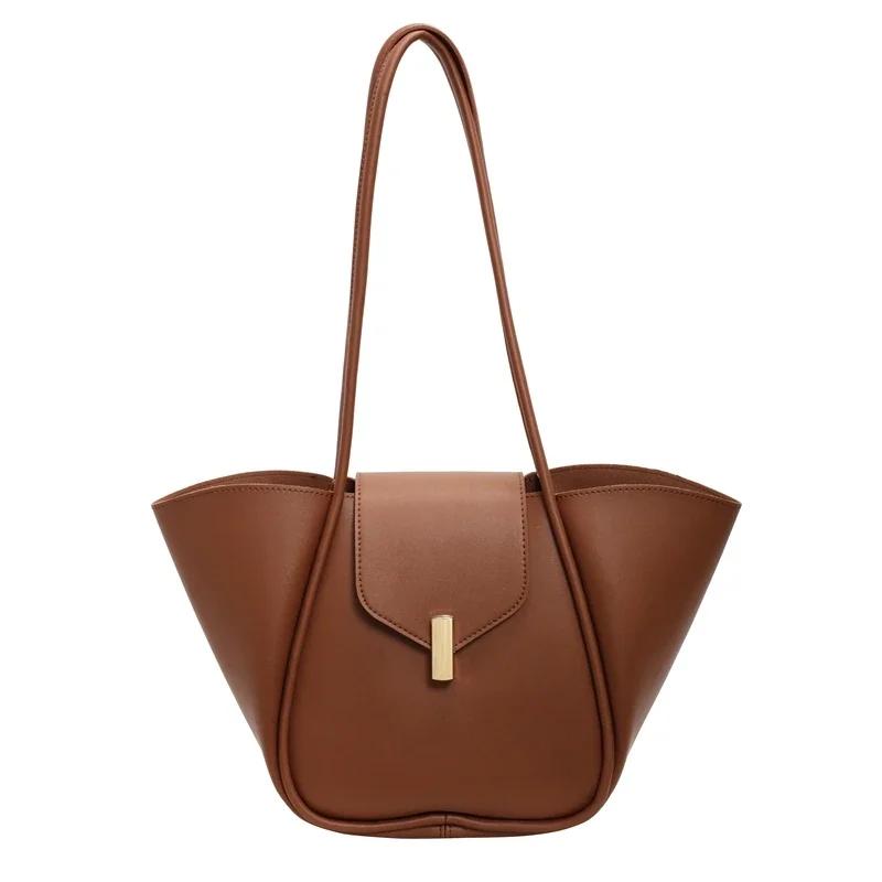 

PU Large Capacity Soft Surface Bag Simple Temperament Women s Bags Sale 2026 New Niche Texture Versatile Shoulder Bag