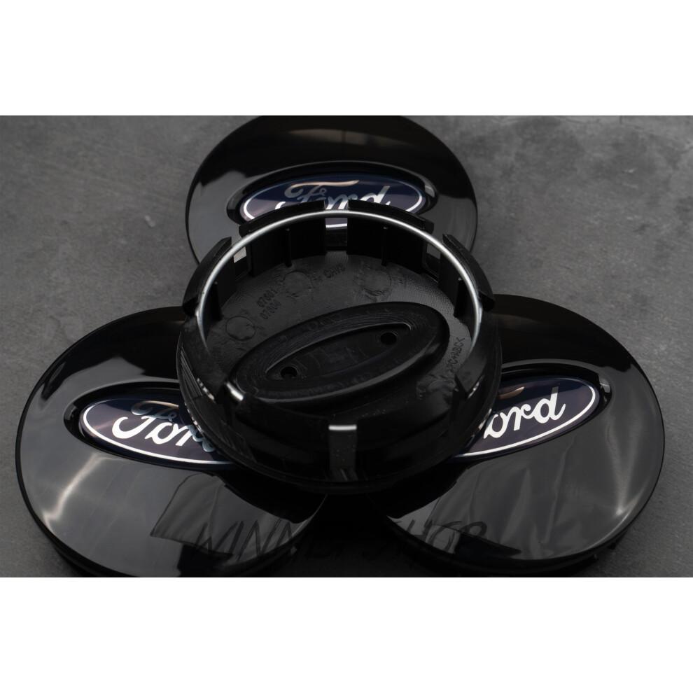 Satz von 4 FORD Schwarze Leichtmetallfelgenkappen 65mm