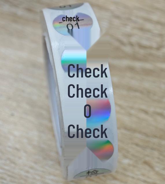 Transparent Self-Adhesive QC Pass Label - Round Laser Quality Inspection Sticker
