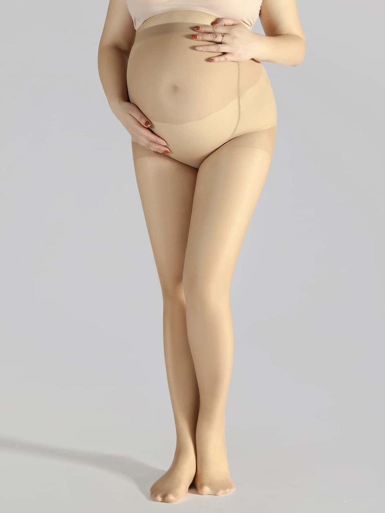 1/2/3 Sets Of High Stretch Tight Pants For Pregnant Women'S Abdomen, Fashionable Thin Silk Stockings, And Pantyhose