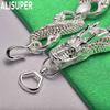 925 Sterling Silver Dragon Side-Show Bracelet - Powerful Gift Jewelry