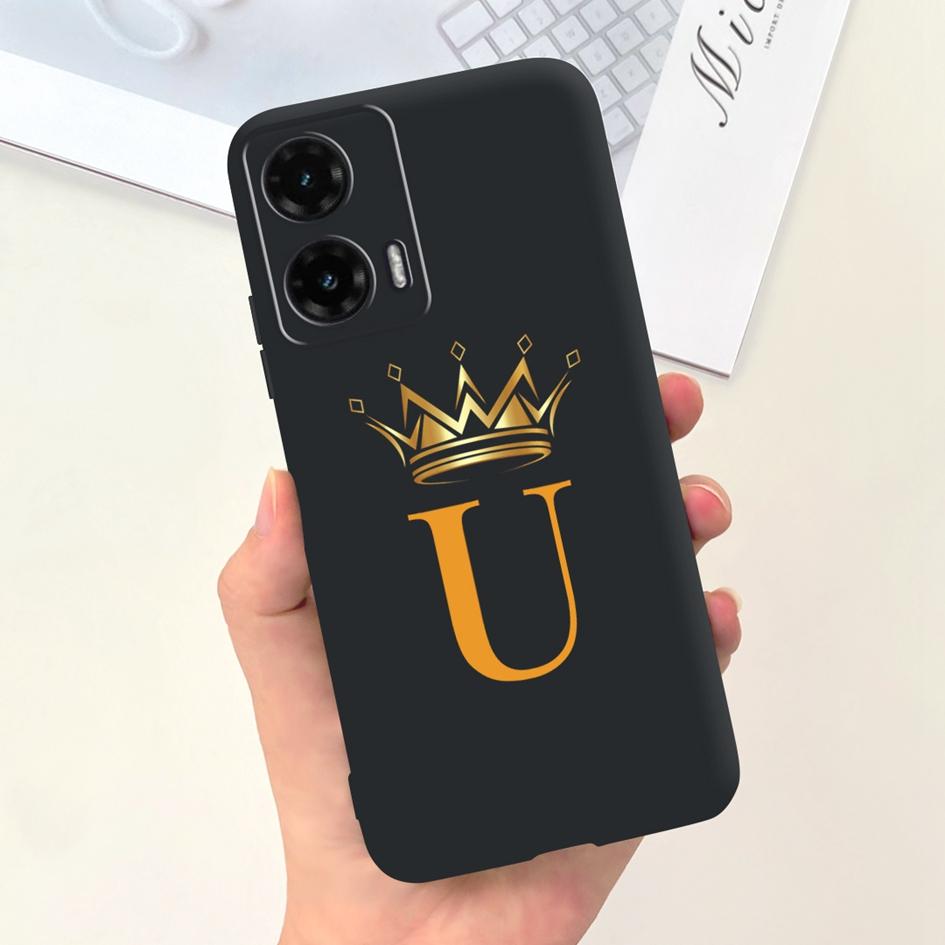 For Motorola Moto G35 5G Case G 35 Cover Cute Crown Letters Soft Silicone Back Cover For Moto G35 2024 Phone Case MotoG35 Fundas