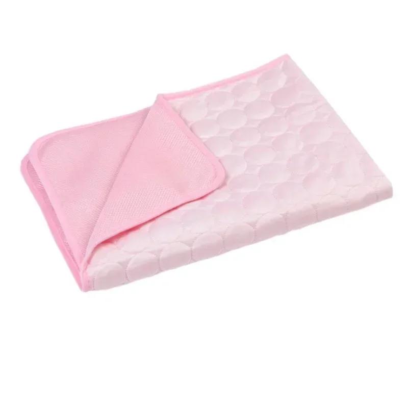 Summer 50x40cm Dog Pet Cool Mat for Summar Breathable Comfortable Mat Reusable Training Pad Dog Car Seat Cover Dog Bed