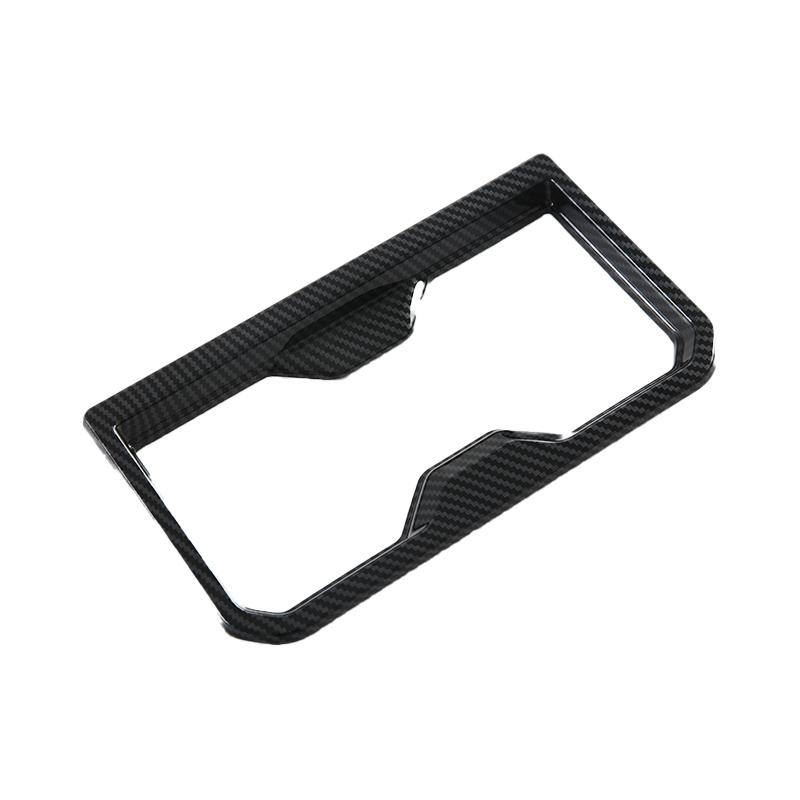 

Armrest Cup Holder Trim Cover For Toyota Tacoma 2025 Carbon Look Cup Holder Cover Frame Interior Protective Film Accessories