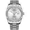 BUREI Analog Popular Waterproof Quartz Business Luminous Birthday Gift Men's Watch, Brand, Movement, Watch, Fashionable, Simple, Silver-White Watch,