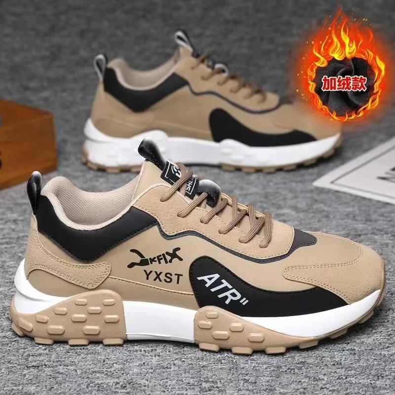 

Мужская обувь осень и зима одинарные хлопковые спортивные туфли бархатные теплые повседневные туфли удобные с мягкой подошвой кроссовки мужские 44