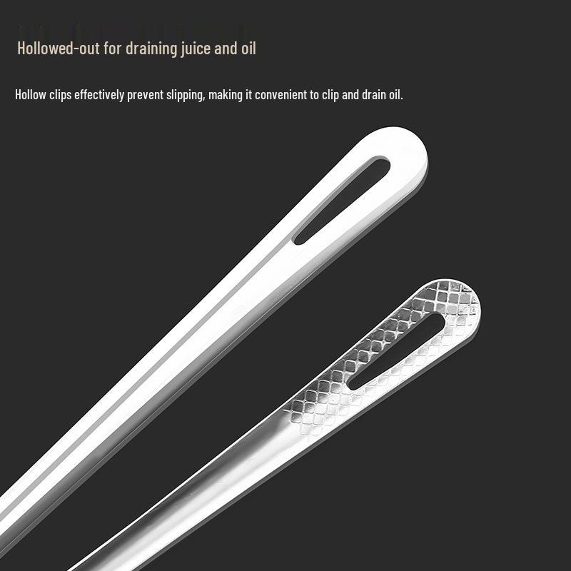 410 Stainless Steel Korean Barbecue Tongs for Steaks & Buffet