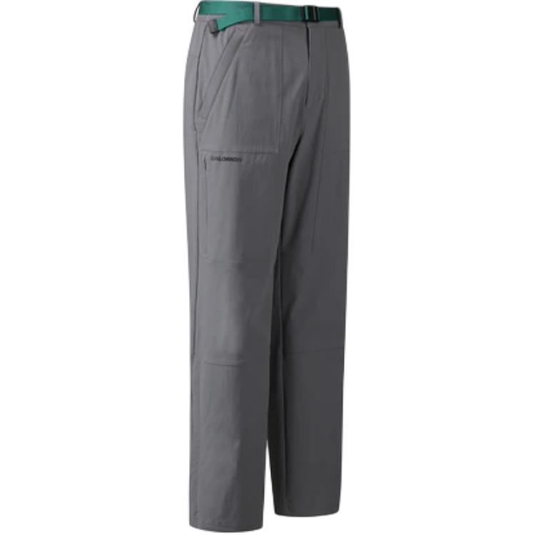 Salomon Soft Shell Logo Straight Leg Sports Pants Unisex pants Gray C28122