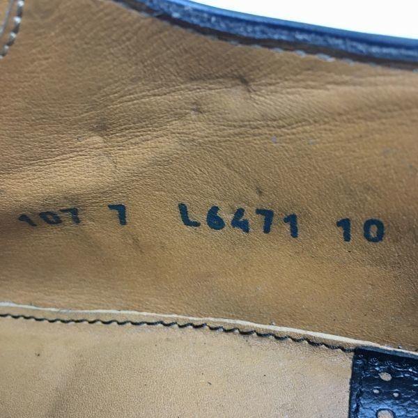 LOTTUSSE Premium Semi-Brogue Cap Toe Business Shoes Black Size 10 (Approx. 28.5cm) Men's(USED)