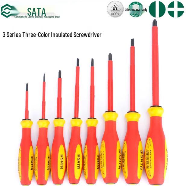 SATA G Series Insulated Slotted/Phillips Screwdriver with Three-Color Handle 61311/61211 61211
