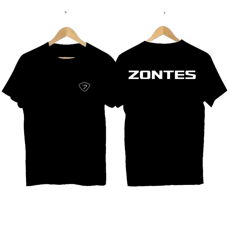 2024 for Zontes G1 125 ZT125 G1 ZT125U ZT 125 U ZX New Combed Cotton Short Sleeve T-shirt Men's Round Neck Printed Logo T-shirt