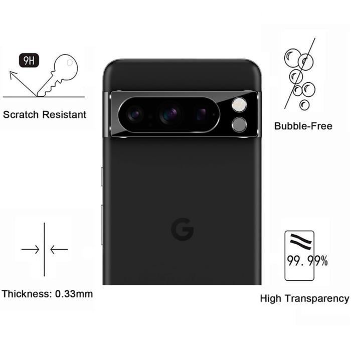 Films de protection - Phonillico - Google Pixel 8 PRO - Pack de 2 - Verre trempé - Résistant aux rayures
