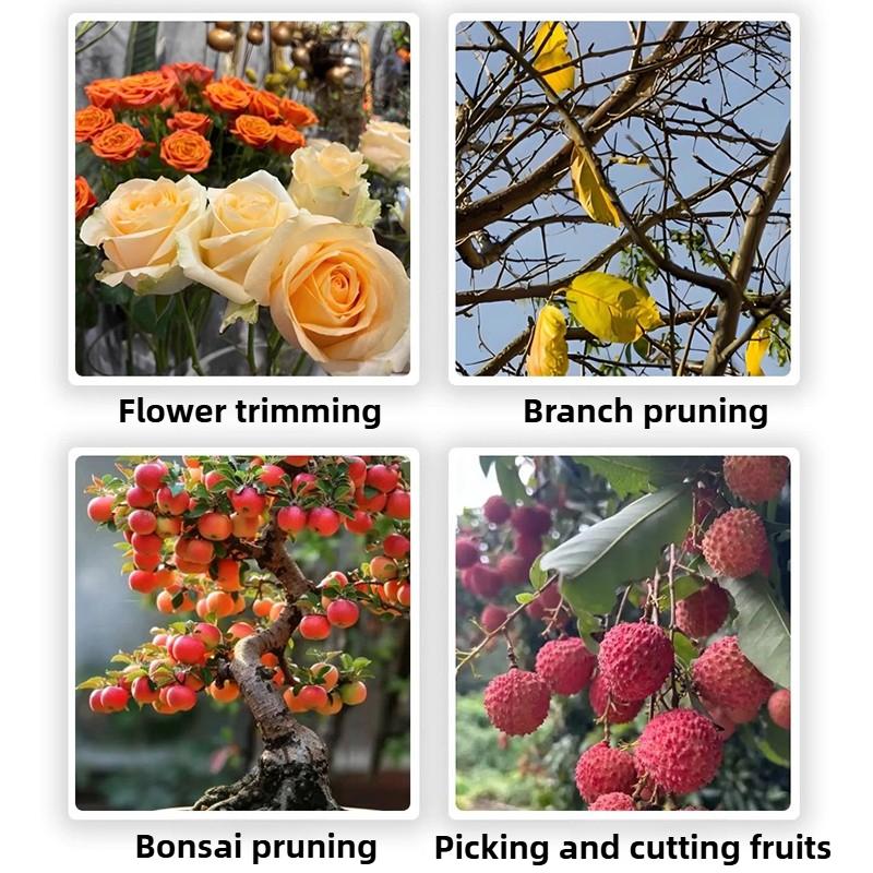 Stainless Steel Pruning Shears Portable Gardening Scissors Bonsai Pruning Flower Branch Trimming Tools Household Cutting Tools