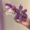 New Chinese Antique Simple Fabric Flower Hairpin High Sense Exquisite Duck Bill Clip Fashion Sweet Hair Accessories Headgear Women