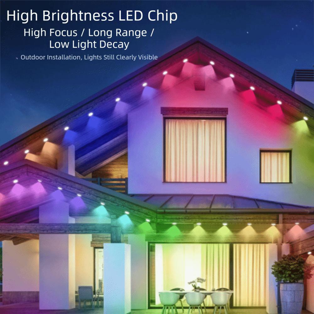 Smart RGB Lights App Remote Control String Lights Permanent Outdoor Lights  Christmas Decor