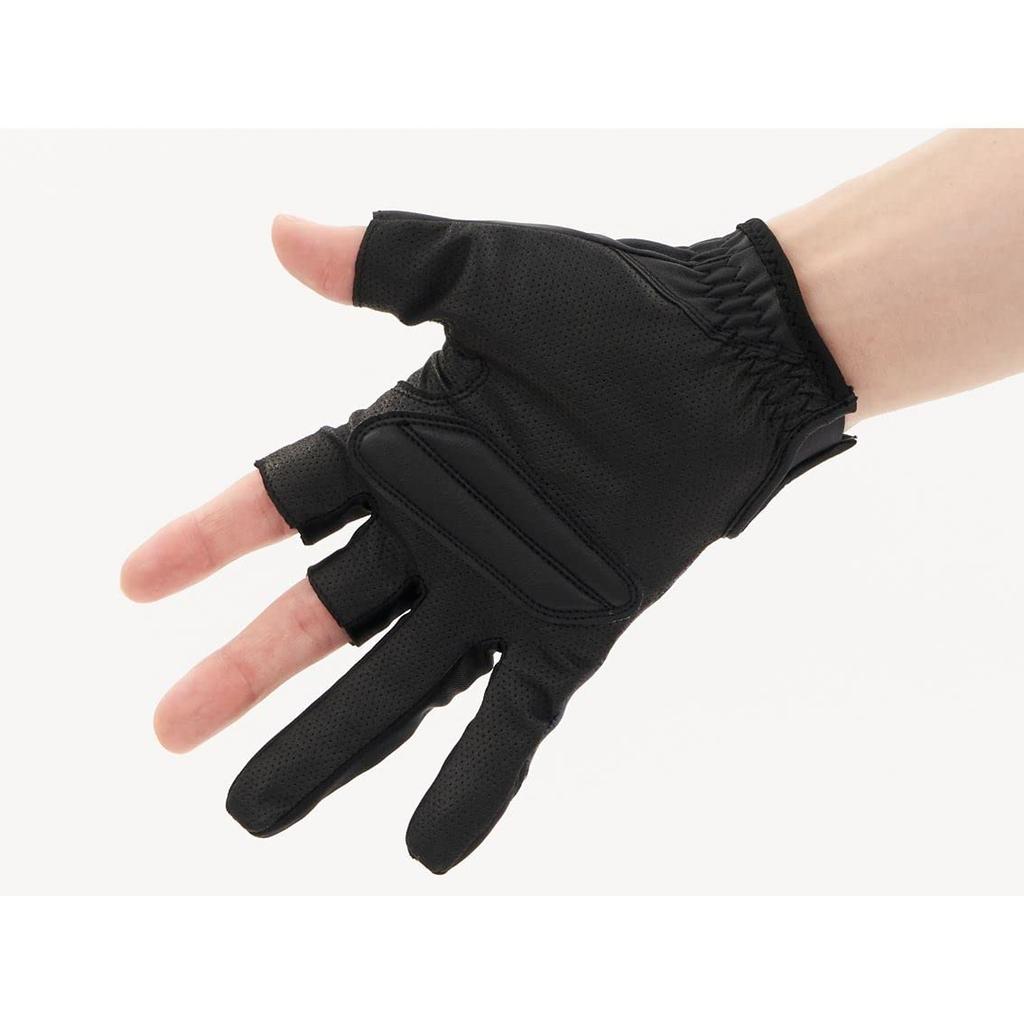 Daiwa Ice Dry R Padded Bottom Size 2XL Gloves, 3-Piece Cut, DG-2023, Black,