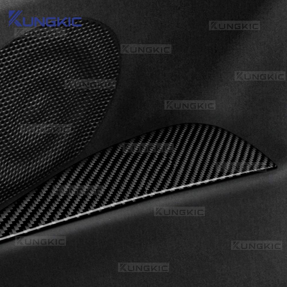 Für Fiat 500 2008-2024 Für Abarth 595/695 2012-2021 2022 2023 2024 Echter Weicher Kohlefaser-Aufkleber LHD RHD Auto Hintere Armlehnenverkleidung