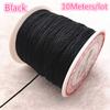 10 Mètres/lot 0,8/1,0 mm Cordon en Nylon Noir Fil pour Nœud Chinois Macramé Cordon Bracelet Corde Tressée DIY Pompons Fil à Perles