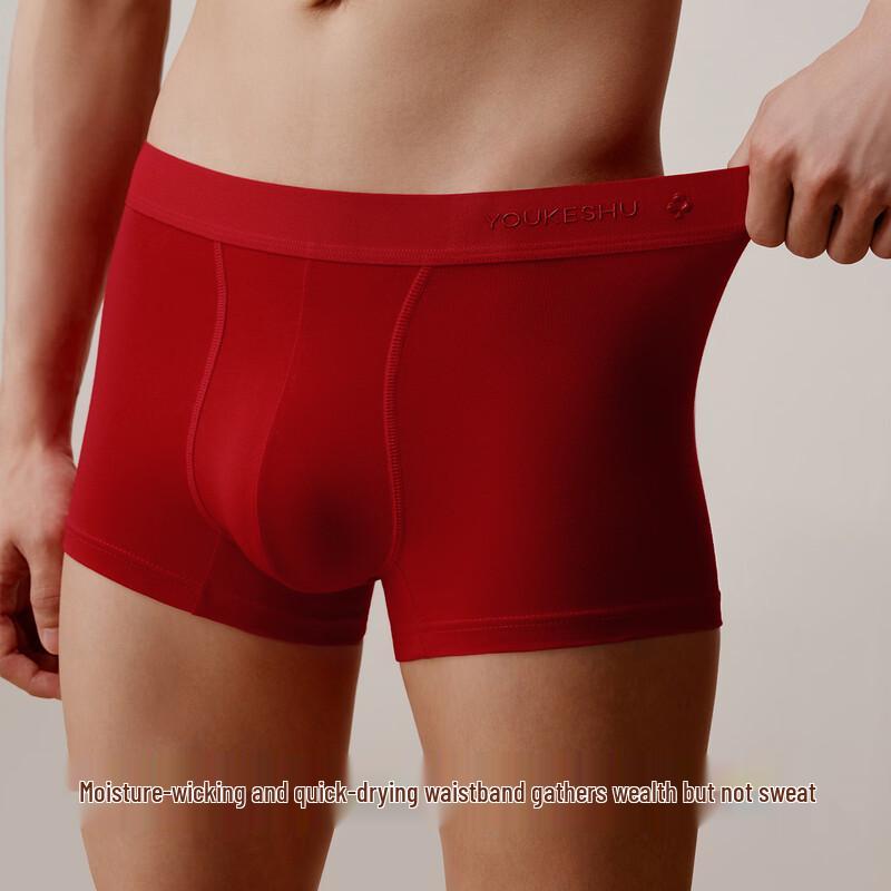 Men's Pure Cotton Antibacterial Boxer Briefs