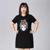 Plus Size Women's Dresses V-neck Short-sleeved T-shirt Dress