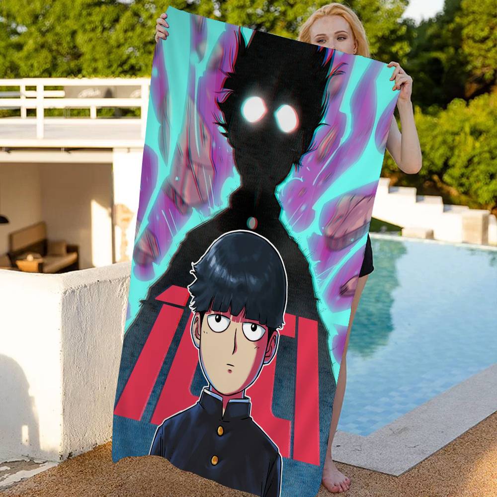 popular anime M-MobS P-PsychoS 100 Microfiber Printed Beach Towel Mountain Climbing Yoga Beach Swimming Running Absorbent Towel