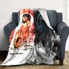 1pc Scarface-Inspired Flannel Blanket - Soft Cozy All-Season Throw for Bedroom, Sofa, Camping, Travel - Perfect Gift for Movie FansB97