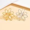 Elegant Hollow Flower Ring 18K Gold-Plated Stainless Steel Jewelry