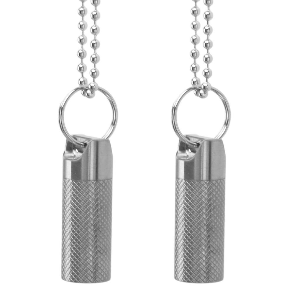 2 Pcs Medicine Sealed Bottle Waterproof Portable Keyring Single Layer Sealed Medicine Container