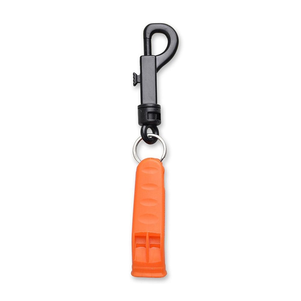 6pcs Emergency Whistle Safety Survival Whistle Signaling Whistle with Hook for Outdoor Camping