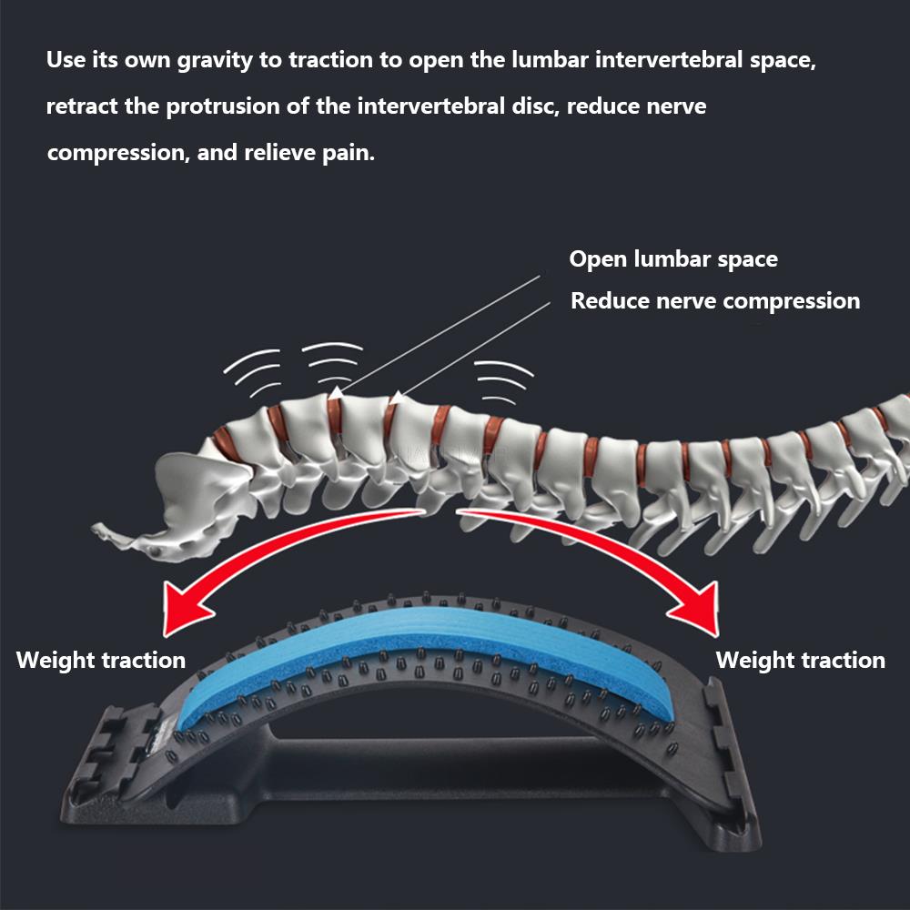 Back Massager Stretcher Equipment Massage Tools Lumbar Support Relaxation Spine Pain Relief Massageador Magic Stretch Fitness