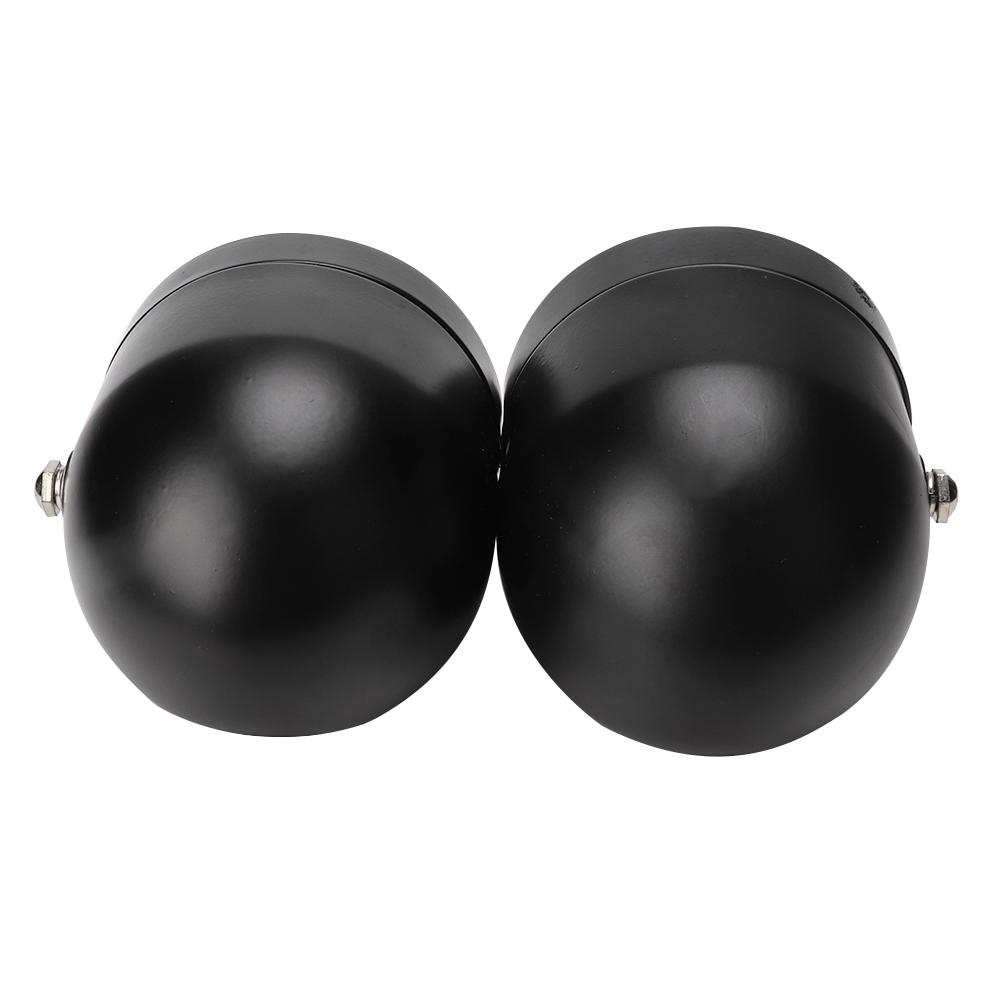 Universal Motorcycle 8.5in Iron Front Double Twin Round Headlight Lamp(Double Black and White)