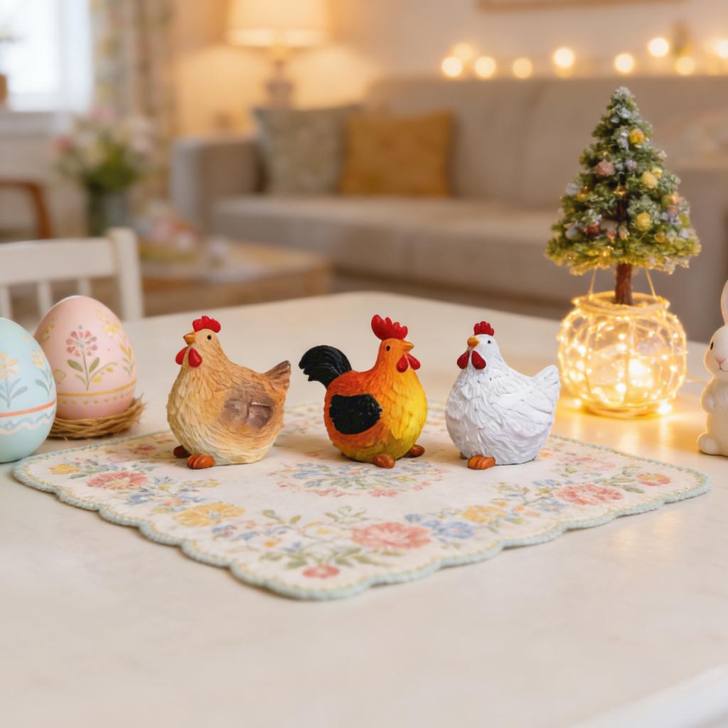 Easter Independent Adorable Chick Set Indoor/Outdoor Decorative Resin Ornament