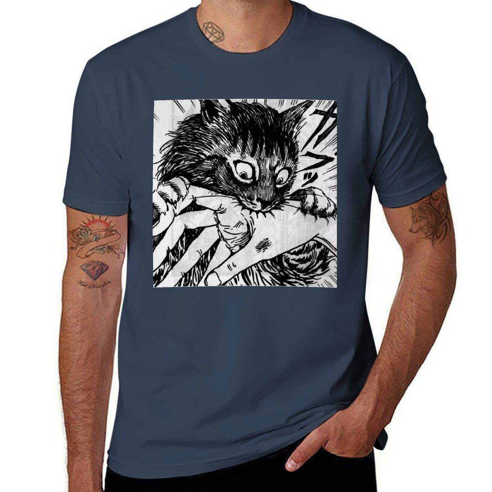 Cat Bite Hand Classic  TShirt Relaxed Casual Short Sleeve Tee S