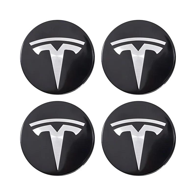 

Car Sticker Tesla 4piece for Tesla Model 3 Model Y Badge Covers Hub Caps 56mm Hub Center Caps for Tesla Model Y X S 2016-2025 Au